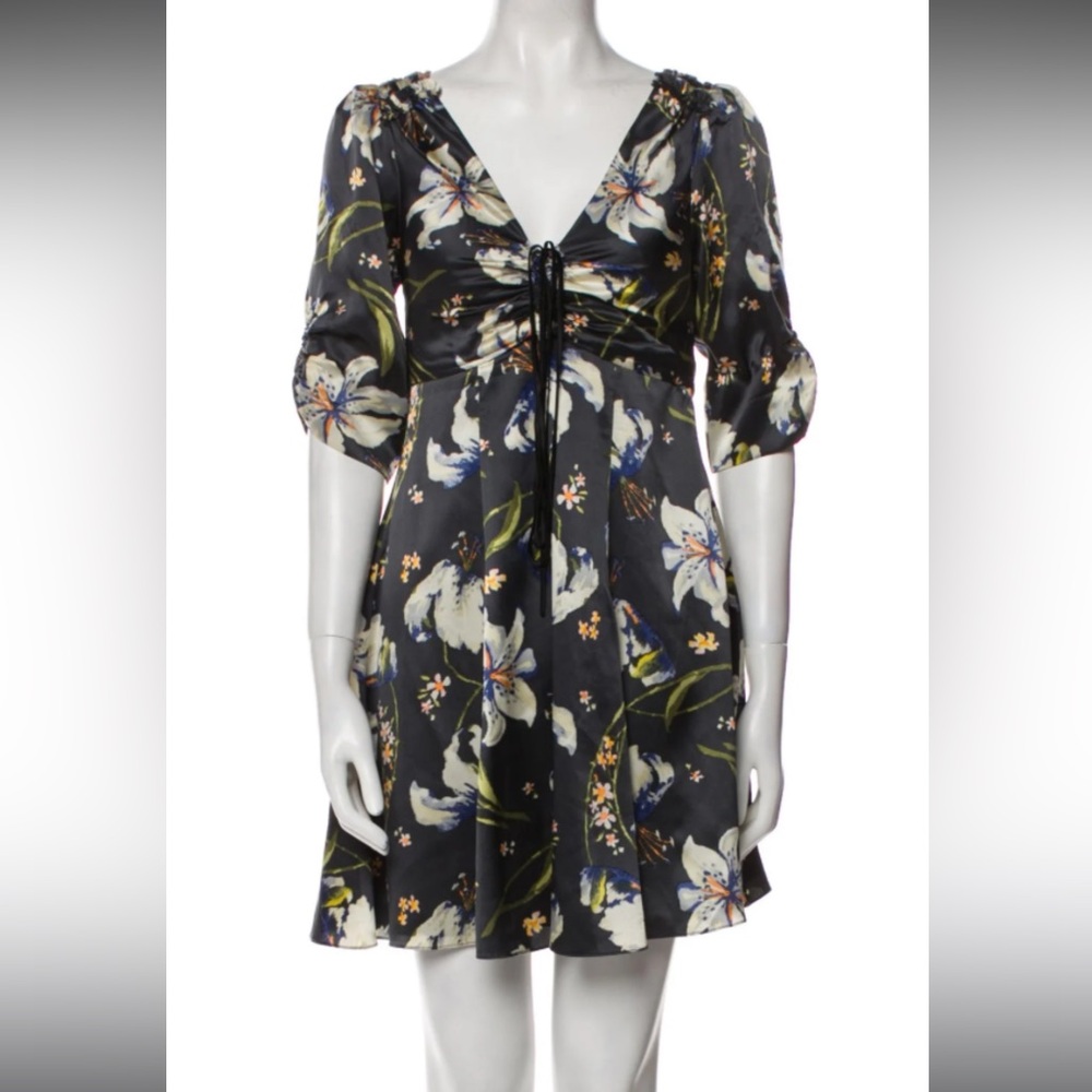 CINQ A CEPT  Black floral dress